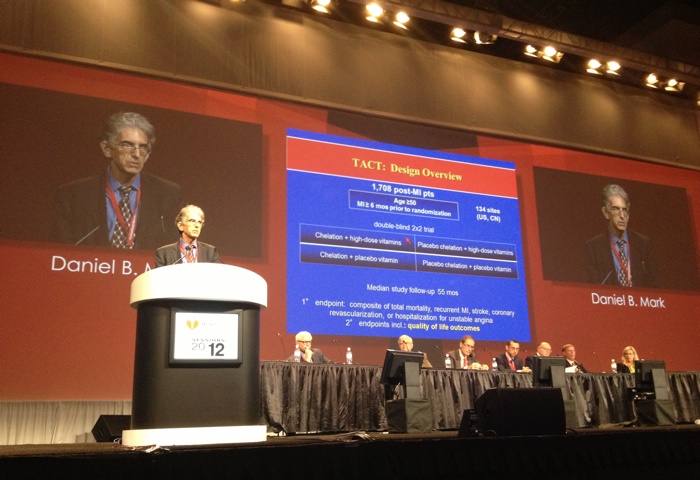 Daniel Mark, MD presents the results of the quality of life substudy in the Trial to Assess Chelation Therapy.